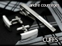 【andre courreges】アンドレ・クレージュ カフス ホワイト CC6006A 【セットではありません】