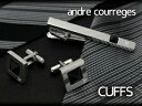 【andre courreges】アンドレ・クレージュ カフス ブラック スワロフスキー CC6011 【セットではありません】