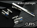 【最大2000円OFFクーポン 4/24 20:00～4/27 9:59】【andre courreges】アンドレ・クレージュ カフス ブルー スワロフスキー CC6012 【セットではありません】