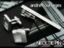 【andre courreges】アンドレ・クレージュ ネクタイピン ホワイト キャッツアイ CT4008 【セットではありません】