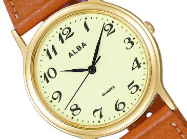 【SEIKO ALBA】セイコー アルバ スタンダード ペアウオッチ メンズ腕時計 ライトグリーン×ブラウン AIGN001【正規品】【ネコポス不可】