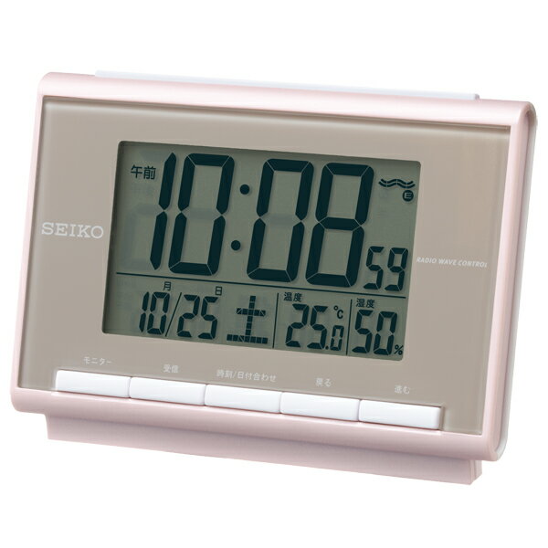 【SEIKO CLOCK】 セイコークロック 温湿度表示 電波時計 置時計 デジタル SQ698P