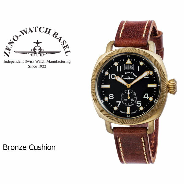 【10%OFFクーポン 5/18 0:00～5/21 9:59】【ZENO WATCH】ゼノウォッチ ブロンズ Bronze Cushion クォーツ メンズ 腕…