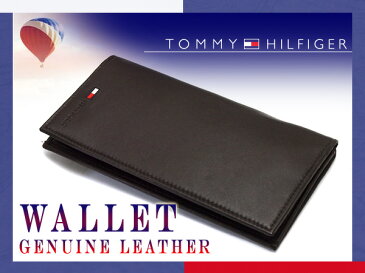 TOMMY HILFIGER トミー ヒルフィガー 本革 ウォレット 長財布 小銭入れ付き レザー ブラウン 0092-5473-02【ネコポス不可】