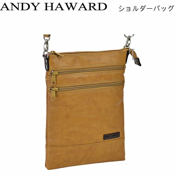 Rakuten - 【10％クーポン配布中 6/4〜6/11】【ANDY HAWARD】 アンディーハワード ショルダーバッグ メンズ 日本製 キャメル 16421-10