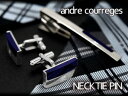 【andre courreges】アンドレ・クレージュ ネクタイピン ネイビーブルー CT4006B 【セットではありません】