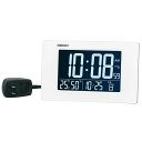 【10%OFFクーポン配布中 6/1〜6/2】 SEIKO セイコークロック ホワイト デジタル時計 掛置兼用 電波クロック DL214W(3)