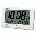 【10%OFFクーポン配布中 6/18〜6/21】 SEIKO セイコークロック ホワイト デジタル時計 電波クロック SQ789W(3)