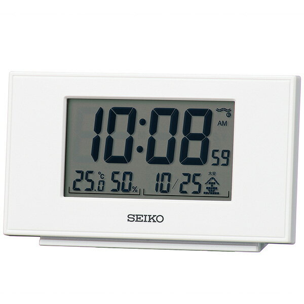 樂天商城 - 【2/4〜2/10 10％オフクーポン配布中】SEIKO セイコークロック ホワイト デジタル時計 SQ790W