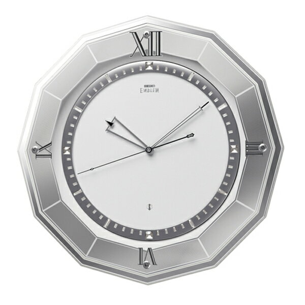 【1/24〜1/29 10％OFFクーポン配布】【セイコークロック EMBLEM】 セイコークロック エンブレム 衛星電波掛け時計 アナログ HS555S