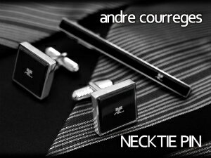 クレージュ ネクタイピン 【10%OFFクーポン 6/1 0:00～6/2 9:59】【andre courreges】アンドレ・クレージュ ネクタイピン アクリル ブラック ACT5003 【セットではありません】