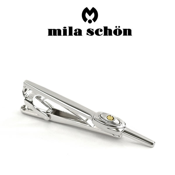 【エントリーでP10倍&最大2000円OFFクーポン 4/4〜4/10】【mila schon】ミラショーン ネクタイピン 専用ボックス付き シルバー925 MST10322