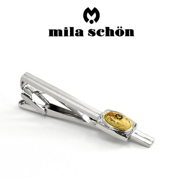 【10%OFFクーポン配布中 5/18〜5/21】 【mila schon】ミラショーン ネクタイピン 専用ボックス付き ピクチャージャスパー MST8004