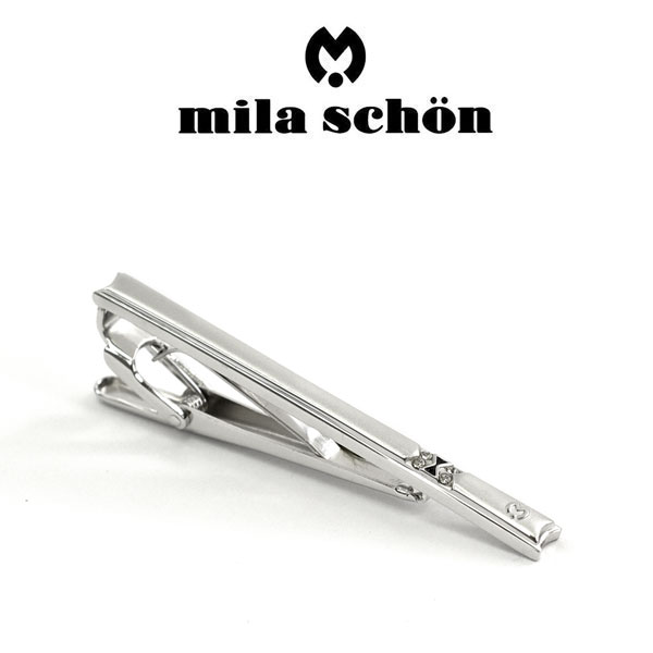 【mila schon】ミラショーン ネクタイピン 専用ボックス付き スワロフスキー MST8345