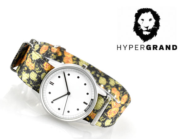 乐天商城 - 【HYPERGRAND】ハイパーグランド ファーストシリーズ NARO SERIES ナトーシリーズ クォーツ ユニセックス腕時計 ホワイトダイアル 花柄 ナイロンベルト NW01GASK【あす楽】