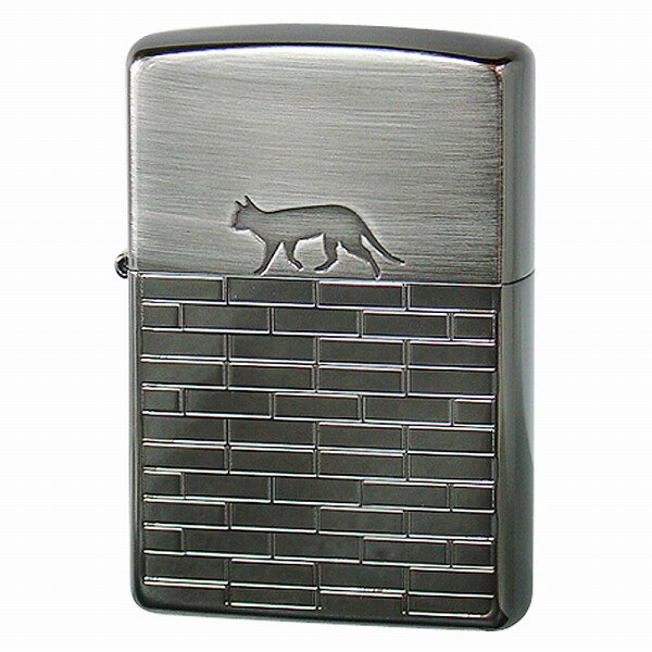 【ZIPPO】ジッポー オイルライター CAT WALKS キャットウォーク ブラックニッケル ニッケル古美 エッチング シルバー 2BN-CATW【ネコポス不可】