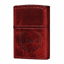 革巻きジッポ 【最大2000円OFFクーポン 4/24 20:00～4/27 9:59】【ZIPPO】ジッポー オイルライター REAL LEATHER HAND MADE 革巻き カワマキ ゲッケイジュ 本牛革 ダメージレッド RD-7【ネコポス不可】