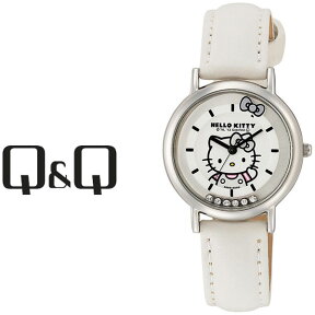 【ネコポス送料無料】【レビューを書いて1年保証】シチズン CITIZEN Q&Q キューキュー HelloKitty ハローキティ レディース 腕時計 ホワイト × ホワイト HK17-131