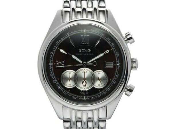 【STAG】 スタッグ Executive Line メンズ腕時計 ブラックダイアル STG008S1