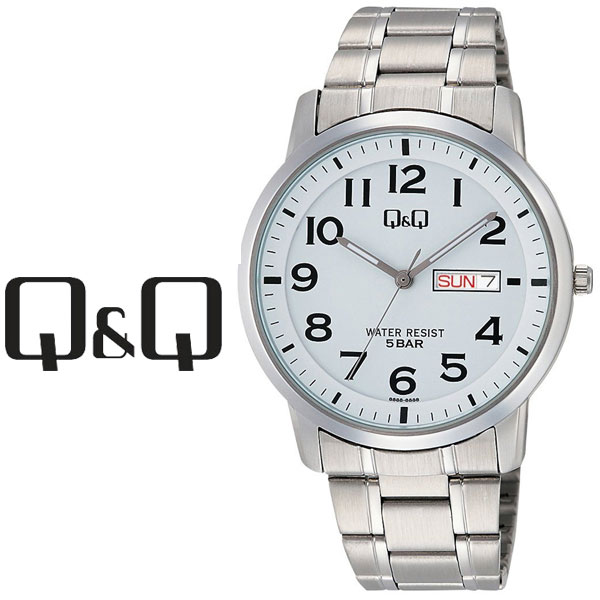 【最大2000円OFFクーポン 5/23 20:00～5/27 1:59】シチズン CITIZEN Q&Q キューキュー センティニ メンズ 腕時計 ホワイト × シルバー W474-204