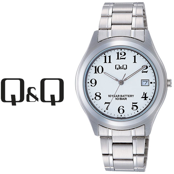 【最大2000円OFFクーポン 5/23 20:00～5/27 1:59】シチズン CITIZEN Q&Q キューキュー センティニ メンズ 腕時計 ホワイト × シルバー W476-204