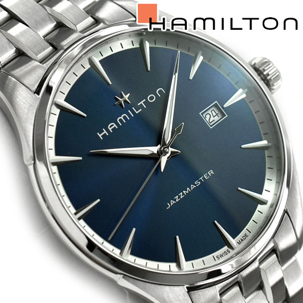 【10%OFFクーポン 5/18 0:00～5/21 9:59】【Hamilton】ハミルトン ジャズマスター クォーツ メンズ腕時計 ブルーダイ…