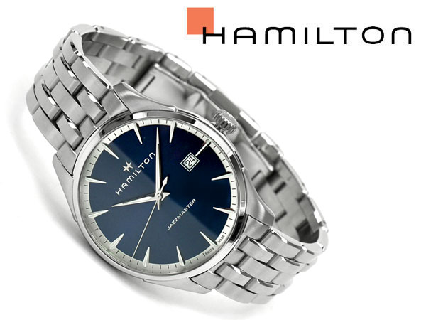 【10%OFFクーポン配布中 8/1〜8/3】 【Hamilton】ハミルトン ジャズマスター クォーツ メンズ腕時計 ブルーダイアル ステンレスベルト H32451141