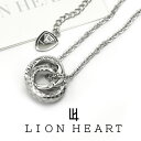 【最大2000円OFFクーポン 4/24 20:00～4/27 9:59】LION HEART ライオンハート メンズ ダブルリングネックレス シルバー 04N135SMS