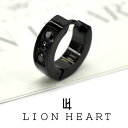 楽天1MORE（ワンモア）【最大2000円OFFクーポン 4/24 20:00～4/27 9:59】LION HEART ライオンハート 1点売り ステンレス シングルフープピアス ブラック LHMP004N