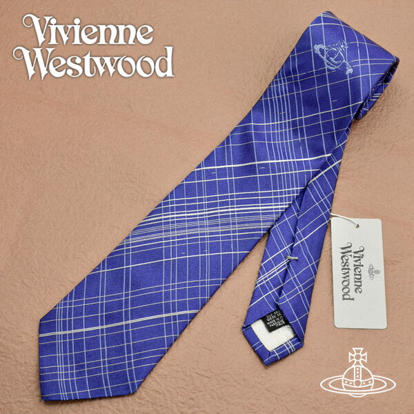 【送料無料】Vivienne Westwood ヴィヴィアンウエストウッド ネクタイ メンズ チェック柄 ブルー VV20-11549-K201