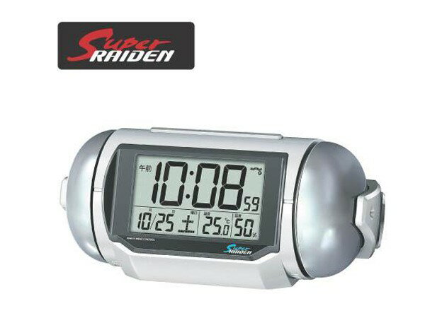 【エントリーでP10倍&最大2000円OFFクーポン 4/4〜4/10】【SEIKO CLOCK】セイコー PYXIS ピクシス スーパーライデン 大音量 電波目覚まし時計 ホワイトパール NR523W【ネコポス不可】