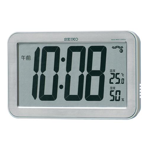 【SEIKO CLOCK】セイコー デジタル 温湿度表示 電波置時計 掛置兼用 SQ426S【ネコポス不可】