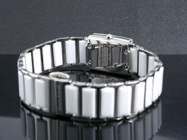 【3/4〜3/11 10％オフクーポン配布中】【Mauro Jerardi】マウロジェラルディ 一粒ダイア アナログ クォーツ レディース セラミック腕時計 ホワイトダイアル ホワイトコンビベルト MJ3081-3【ネコポス不可】