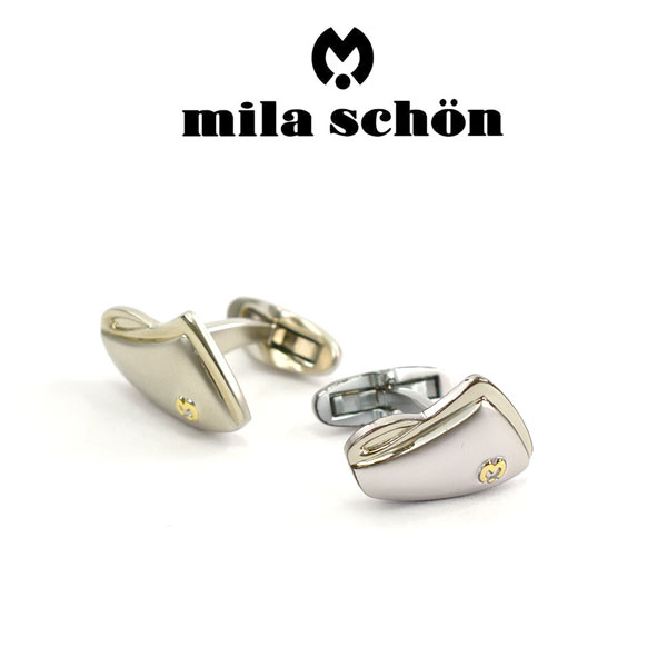 【mila schon】ミラショーン カフス 専用ボックス付き ロジウムメッキ MSC10319