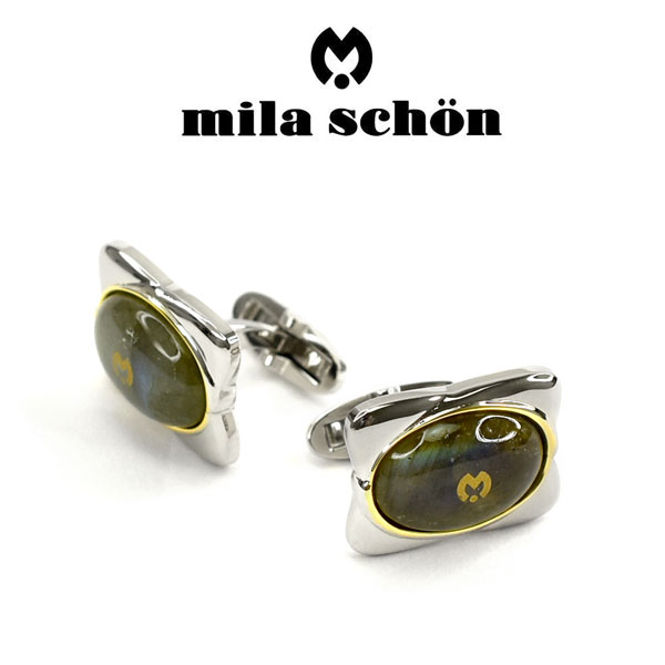 樂天商城 - 【mila schon】ミラショーン カフス 専用ボックス付き ラブラドライト MSC15001