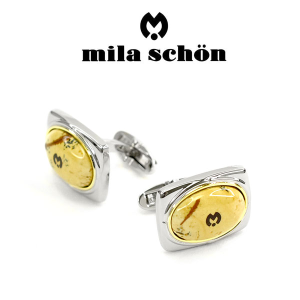 Mila Schon - 【10％OFFクーポン配布中 5/15〜5/21】【mila schon】ミラショーン カフス 専用ボックス付き ピクチャー・ジャスパー MSC15004