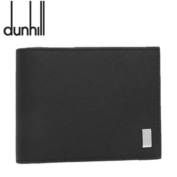 ダンヒル 二つ折り財布（男性向け） ダンヒル プレーン 二つ折り財布 メンズ ブランド ブラック DUNHILL 正規品 22R2P10PS001R