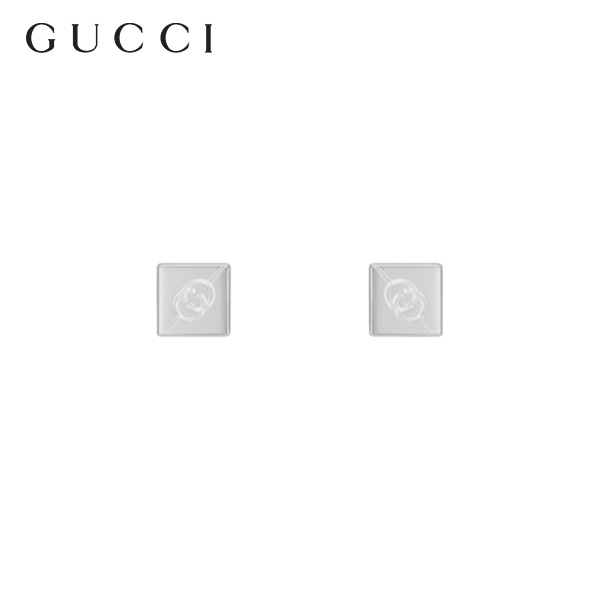 グッチ ダイアゴナル インターロッキングG ピアス レディース ワンサイズ イヤリング YBD77403300100U