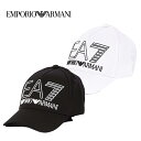 【最大2000円OFFクーポン 4/24 20:00～4/27 9:59】エンポリオアルマーニ EA7 キャップ 帽子 メンズ ホワイト Emporio Armani 正規品