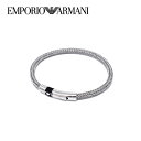 【10%OFFクーポン 5/1 0:00～5/7 9:59】エンポリオアルマーニ ブレスレット EMPORIO ARMANI ロゴ ブラック メンズ レディース EGS1623040