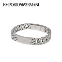 【10%OFFクーポン 5/1 0:00～5/7 9:59】エンポリオアルマーニ ブレスレット EMPORIO ARMANI ロゴ ドッグタグ シルバー メンズ レディース EGS2435040