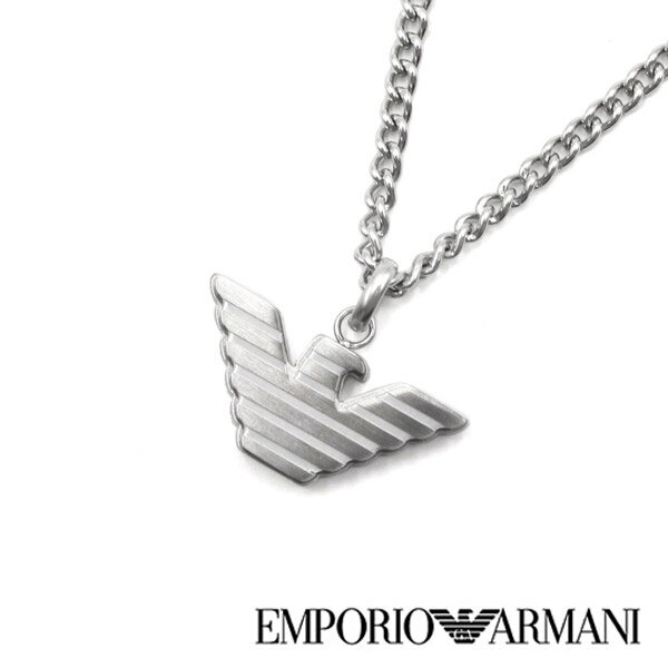 アルマーニ 【最大2000円OFFクーポン 5/9 20:00～5/16 1:59】エンポリオアルマーニ ネックレス・ペンダント EMPORIO ARMANI ロゴ ブラック メンズ EGS2916040