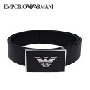 エンポリオ アルマーニ ビジネスベルト メンズ 【10%OFFクーポン 5/1 0:00～5/7 9:59】エンポリオアルマーニ ベルト EMPORIO ARMANI レザー ブラック メンズ Y4S196-YDC0G