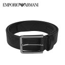 【10%OFFクーポン 5/1 0:00～5/7 9:59】エンポリオアルマーニ ベルト EMPORIO ARMANI レザー ブラック メンズ Y4S506-Y162J