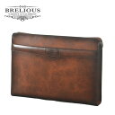 【10%OFFクーポン配布中 4/24〜4/27】 BRELIOUS ブレリアス シャドーシリーズ クラッチバッグ・セカンドバッグ ブラウン(4)
