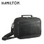 【最大2000円OFFクーポン 4/24 20:00～4/27 9:59】HAMILTON ハミルトン 前合皮手付ショルダーシリーズ ビジネスバッグ・ブリーフケース ブラック ビジネス 出張