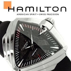HAMILTON ハミルトン ベンチュラ VENTURA XXL メンズ 腕時計 三角形 アナログ ラバー ブラック シルバー スイス製 H24655331