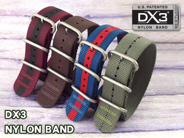 【正規品】BERTUCCI ベルトゥッチ 腕時計用替えベルト PERFORMANCE WATCH BANDS DX3ナイロンバンド 22mm幅タイプ BE-BAND-DX3-78【ネコポス可】