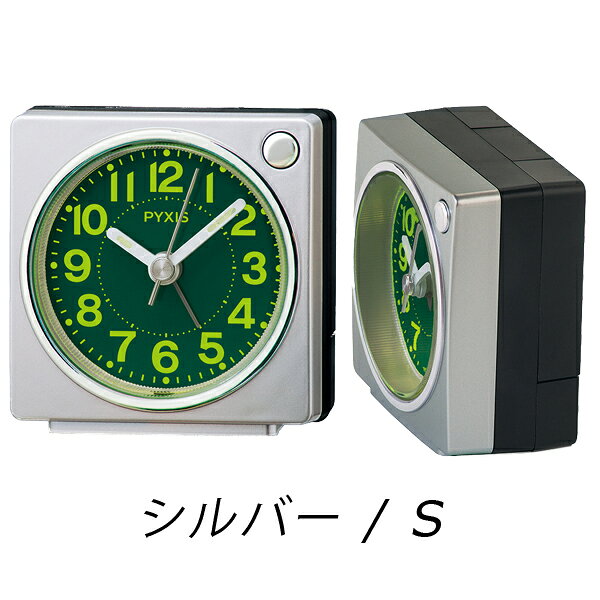 【10%OFFクーポン配布中!9/4〜9/11】セイコークロック 置き時計 目覚まし時計 黒メタリック アナログ PYXIS NR450 [3]