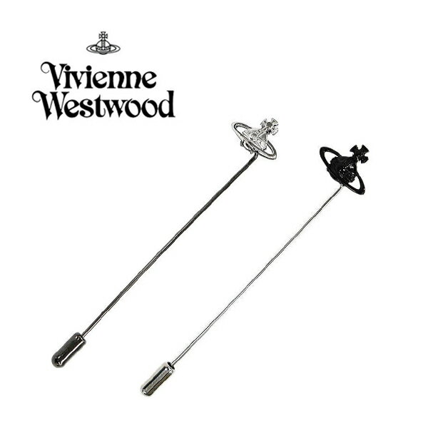 ヴィヴィアン・ウエストウッド ラベルピン シルバー/ブラック×シルバー BTP1007
